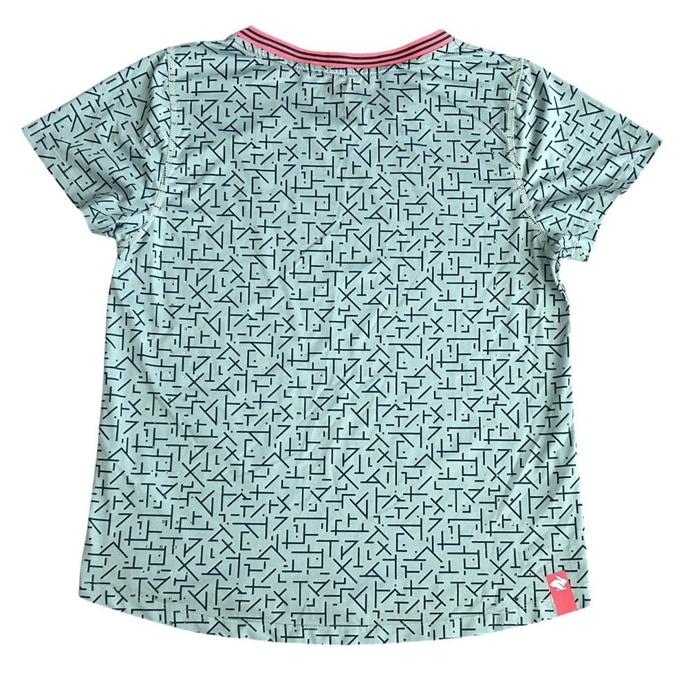 Rabbit Race Pace Tee Womens Small Blue Maze Running Lightweight Geometric - Picture 5 of 10